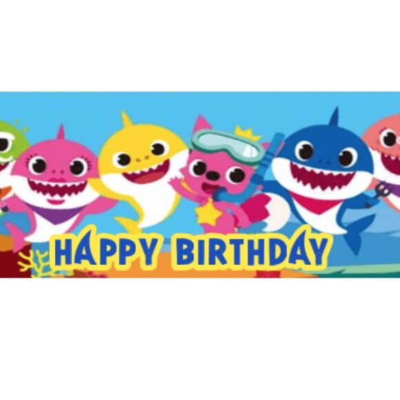 Shark Birthday Water Bottle Labels, Happy Birthday Party Decorations, Set of 12 - Picture 4 of 5